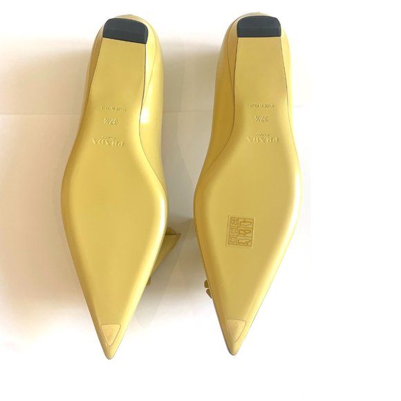 PRADA Bouquet Leather Ballerina Flats - Picture 4 of 5